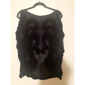 Art Deco style velvet top